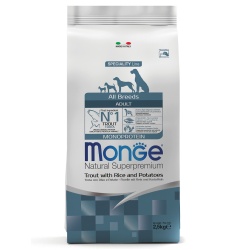 Monge Dog Monoprotein корм для собак всех пород форель с рисом и картофелем